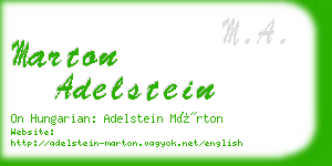 marton adelstein business card